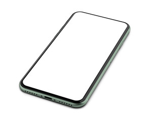 Smartphone with blank screen. Template, mockup, design.	