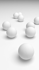 White abstract background. Lowpoly backdrop. Crumpled paper. 3D illustration