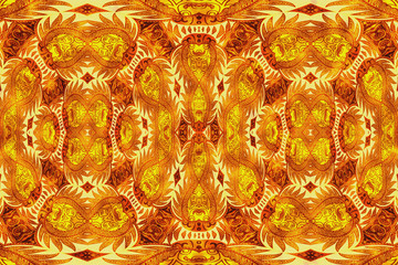 Textured fabric, orange and yellow colors