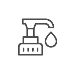 Skin lotion line outline icon