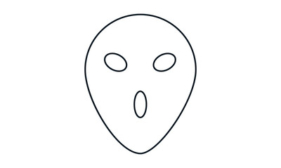 Obraz premium Alien icon for extraterrestrial and sci-fi content