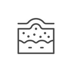 Acne treatment line outline icon