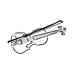 vector illustration of a violin - obrazy, fototapety, plakaty