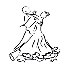 illustration of dancers waltz 