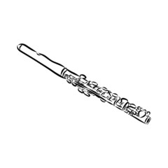 flute isolated on white background © Elala 9161