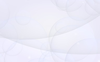 Abstract white background. Backdrop with light transparent bubbles. 3D illustration