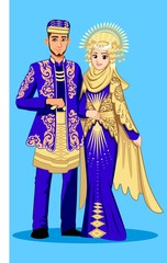 Minang Wedding dress suit with blue color