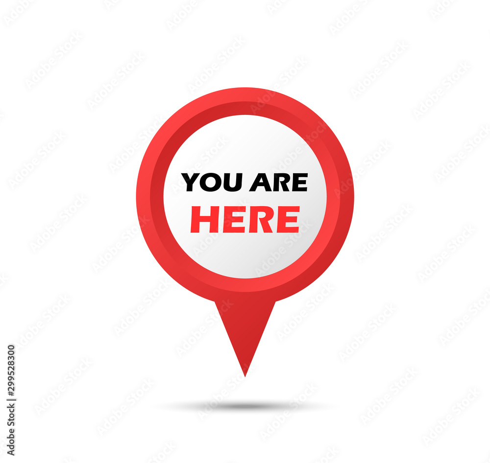 Poster you are a pointer here. marker vector icon. location pointer.
