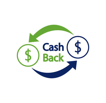 Cash back icon. Vector logo.