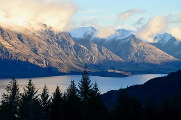 View over Queenstown mountains, New-Zealand