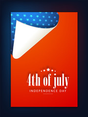 4th of July Flyer in American Flag colors.