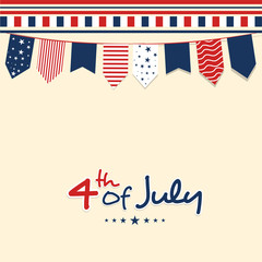 Greeting Card design for 4th of July.