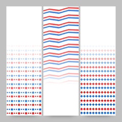 American Flag colors banner for 4th of July celebration.
