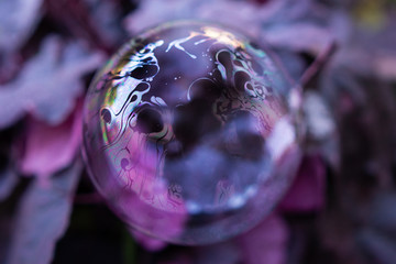 purple soap bubble