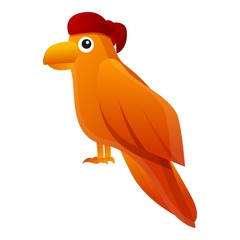 Pirate parrot icon. Cartoon of pirate parrot vector icon for web design isolated on white background