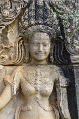 Fototapeta na wymiar sculpted stone in temple