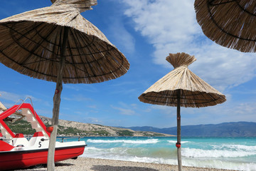 Sonnenschirme am Strand - sunshades at the beach