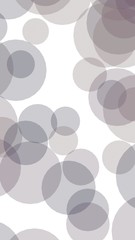 Translucent circles on a white background. 3D illustration