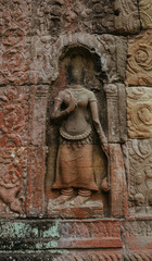 Cambodian Acient Murals and cave paintings on Agkor Wat temple walls