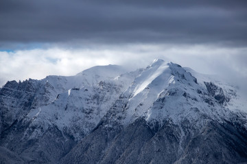 Fototapeta na wymiar Panoramic view of Bucegi Mountains, Carpathian Mountains