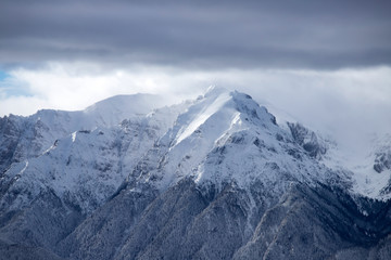 Naklejka na ściany i meble Panoramic view of Bucegi Mountains, Carpathian Mountains