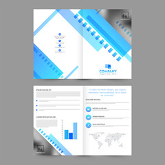 Four pages Brochure, Template for Business.