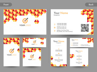 Business Card or Visiting Card set with abstract design.