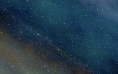 Colorful and beautiful space background. Outer space. Starry outer space texture. 3D illustration