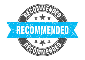 recommended round stamp with turquoise ribbon. recommended