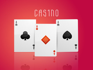 Casino background with playing cards.