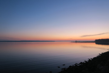 sunset over the poole bay 