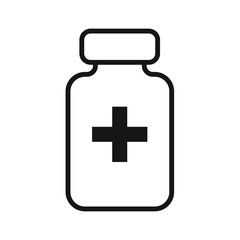 Medicine bottle icon. Vector illustration