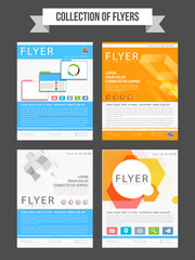 Naklejka na ściany i meble Set of professional flyers design for Business.