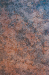 Blue and orange tile. Texture background. Old wallpaper. Vintage.