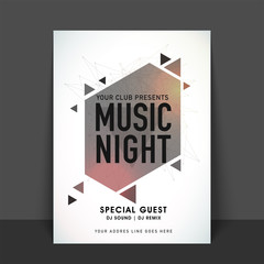 Music Night Template, Banner or Flyer.
