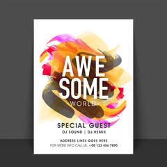 Abstract Template, Flyer for Music.