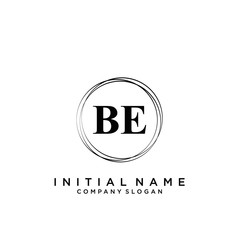 Letter BE Beauty Logo Template Vector
