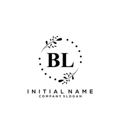 Letter BL Beauty Logo Template Vector