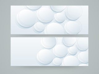 Creative abstract web headers set.