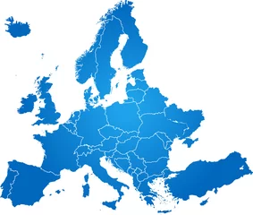 Fotobehang map of Europe © boreala
