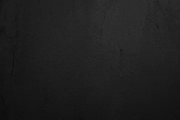 Muurstickers Black wall texture rough background dark . concrete floor or old grunge background with black © Ton Photographer4289