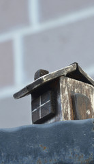 handmade miniature old wooden house