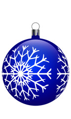 Christmas blue vector decoration with snowflake