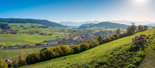 view over Konolfingen in Emmental