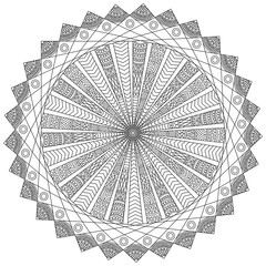 Creative Mandala with oriental pattern.