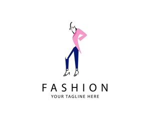 Woman Fashion Logo template