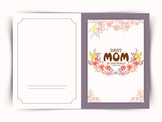 Mother's Day greeting card with flowers.