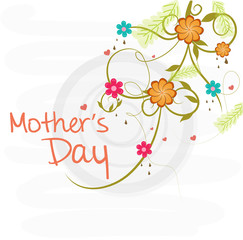 Mother's Day background with floral design.