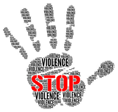 Stop violence concept illustration