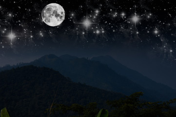 Obraz na płótnie Canvas Mountain and the stars